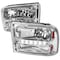 Spec-D Tuning 99-04 Ford F250 1 Piece Chrome Euro Headlights With LED 2LH-F250991PC-RS - alternate 1